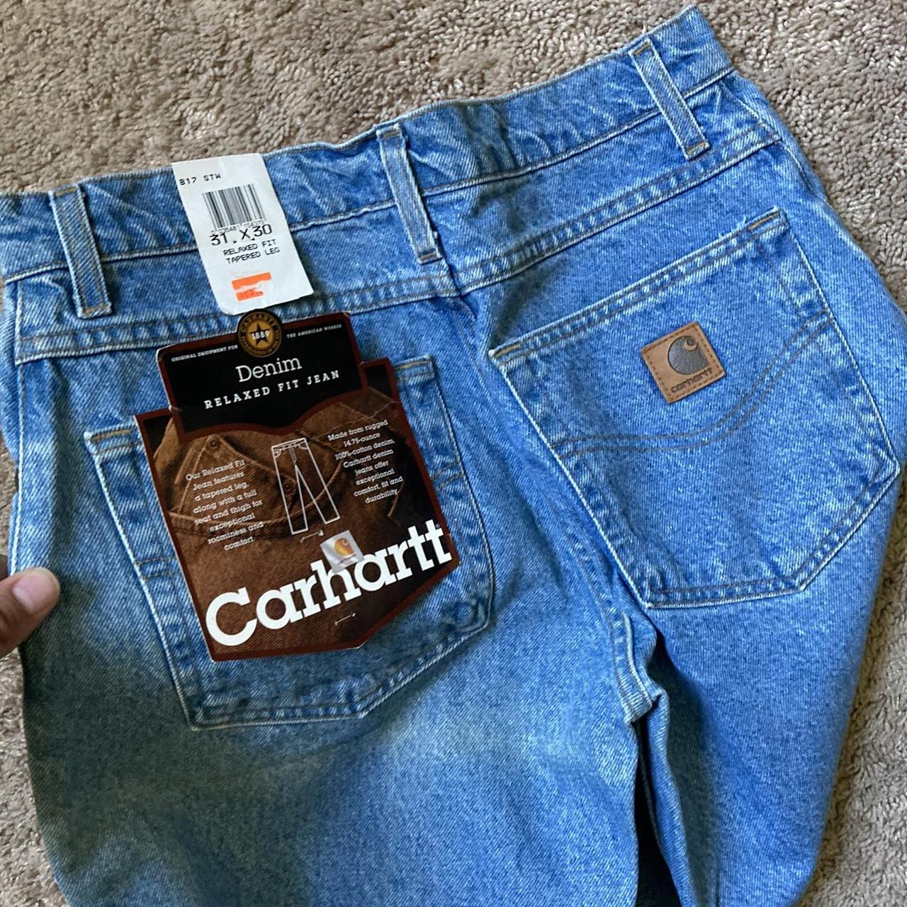 Carhartt Women's Blue Jeans Depop