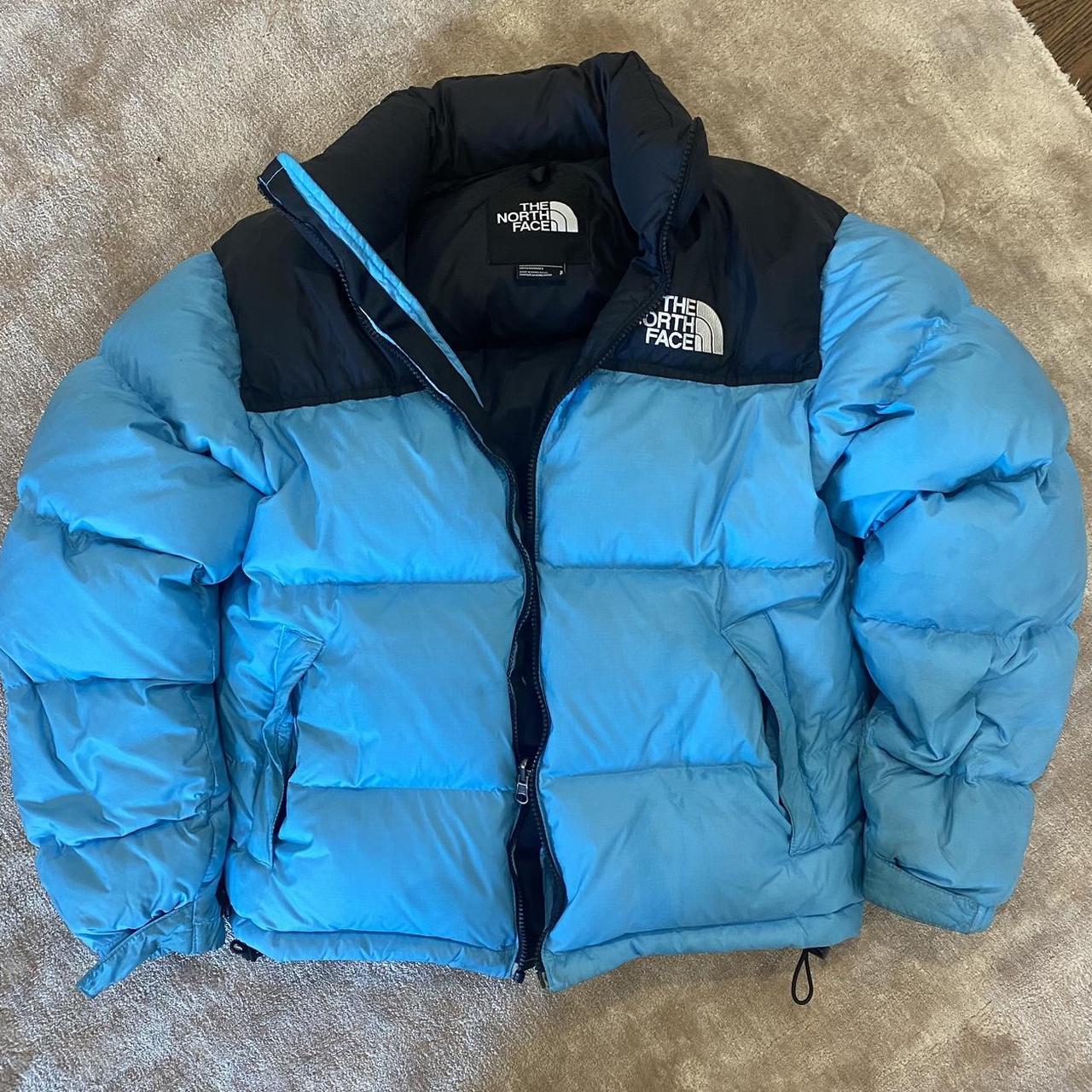 north face puffer 700- blue and black 🩵🖤 bought for... - Depop