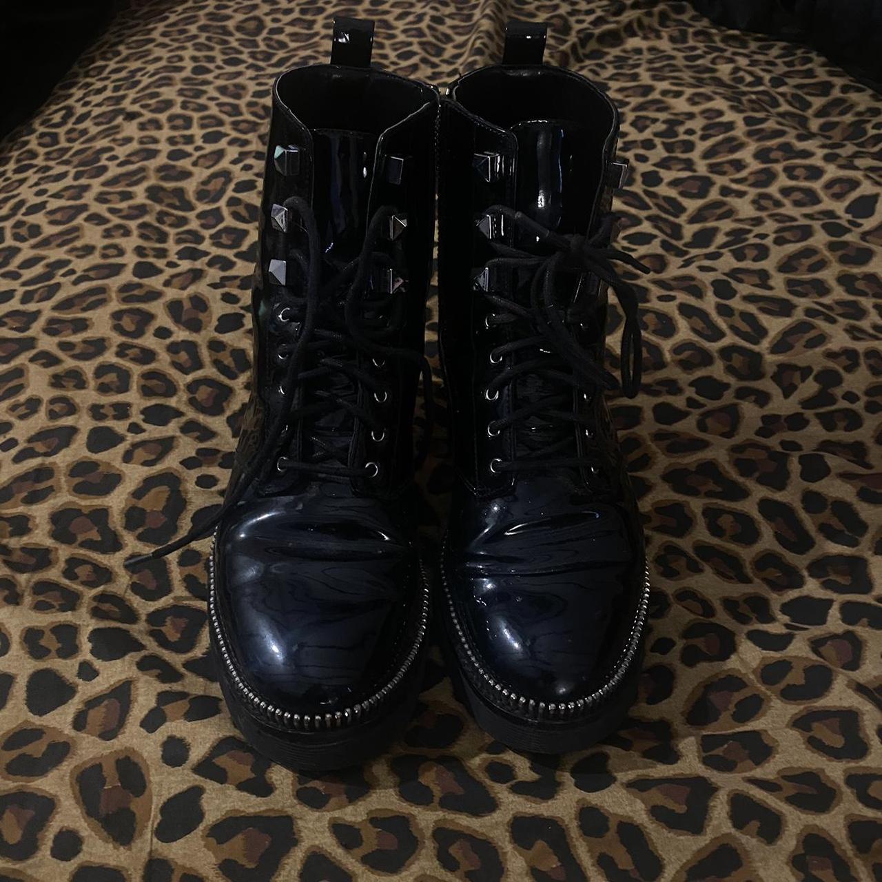 michael kors patent leather boots