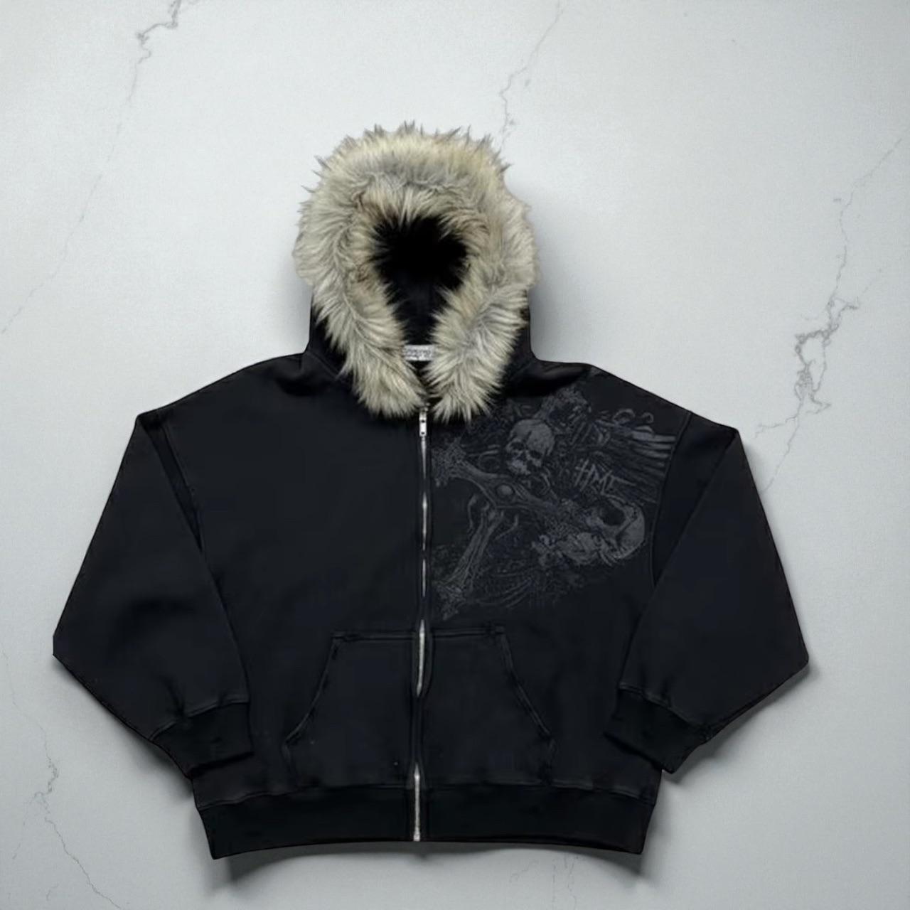 Y2k fur-jacket - Depop