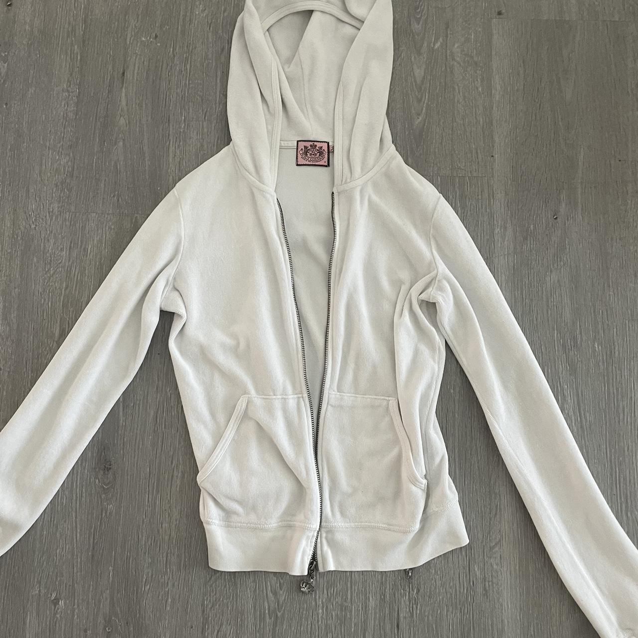 White Juicy Couture jacket, worn about 3-4 times but... - Depop