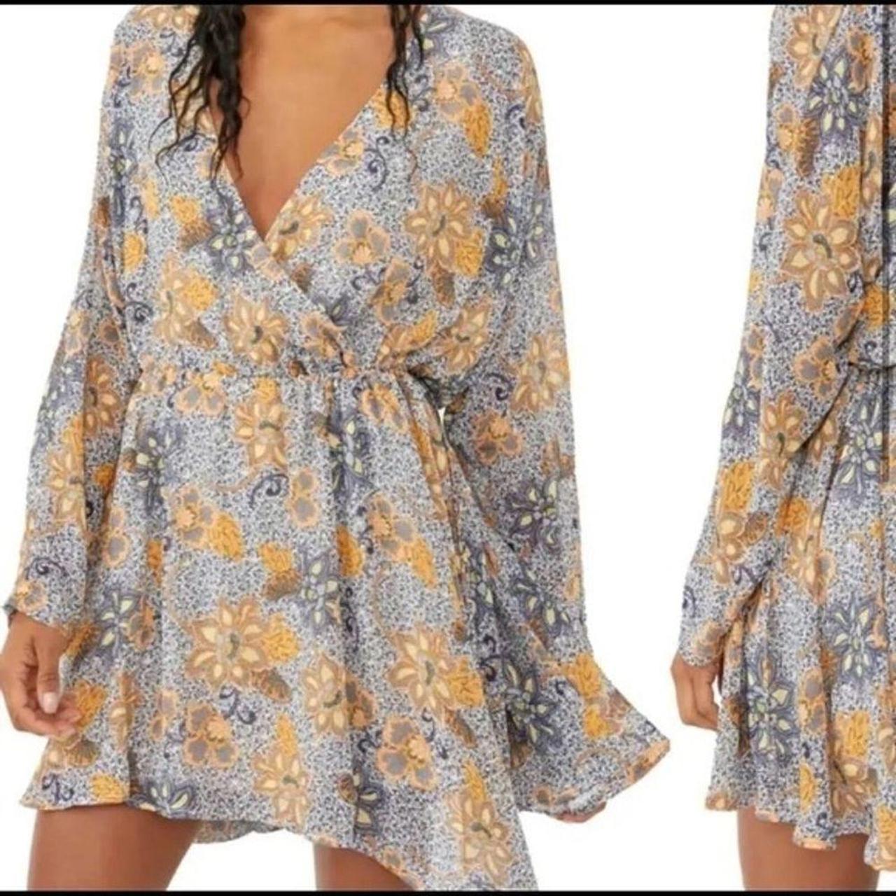 Free People Floral Tie Waist Mini Dress purchases XS