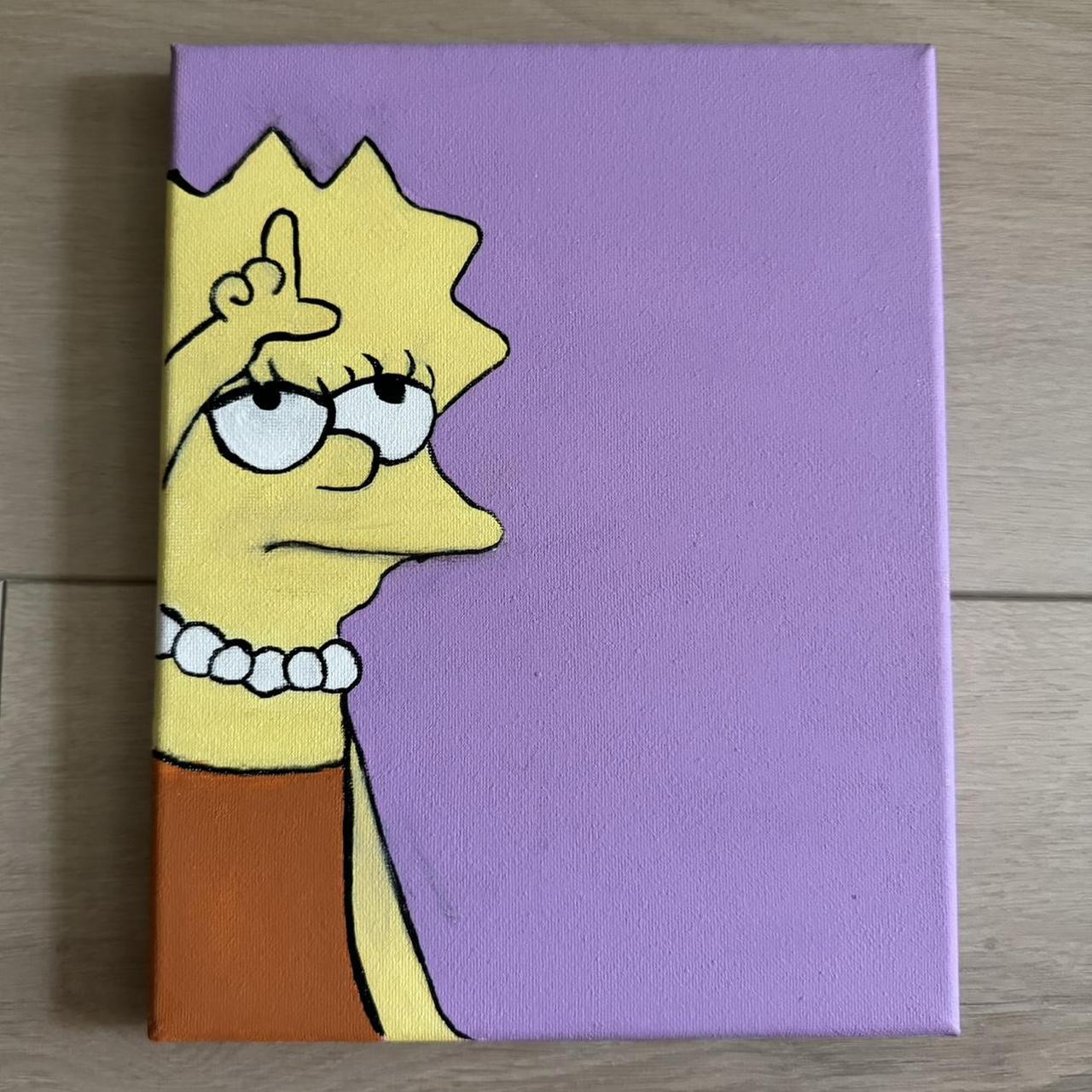 Sunglasses Lisa Simpson Beret Hand Painted Lisa Simpson