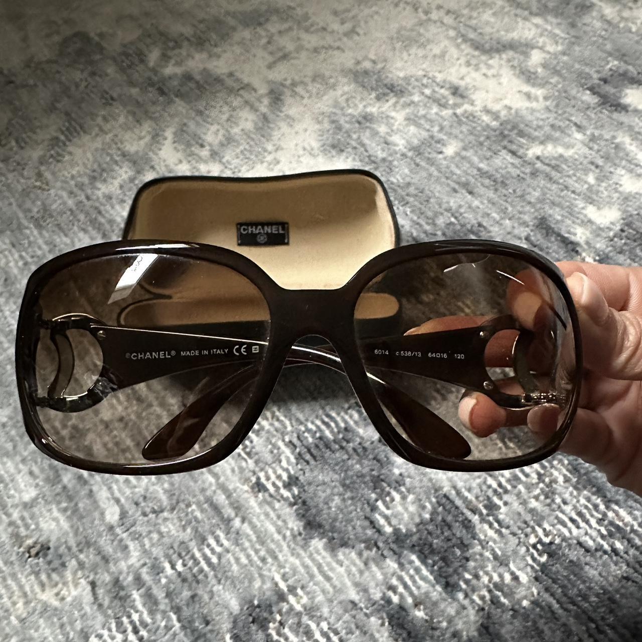 Oversized dark brown Chanel sunnies, bought in