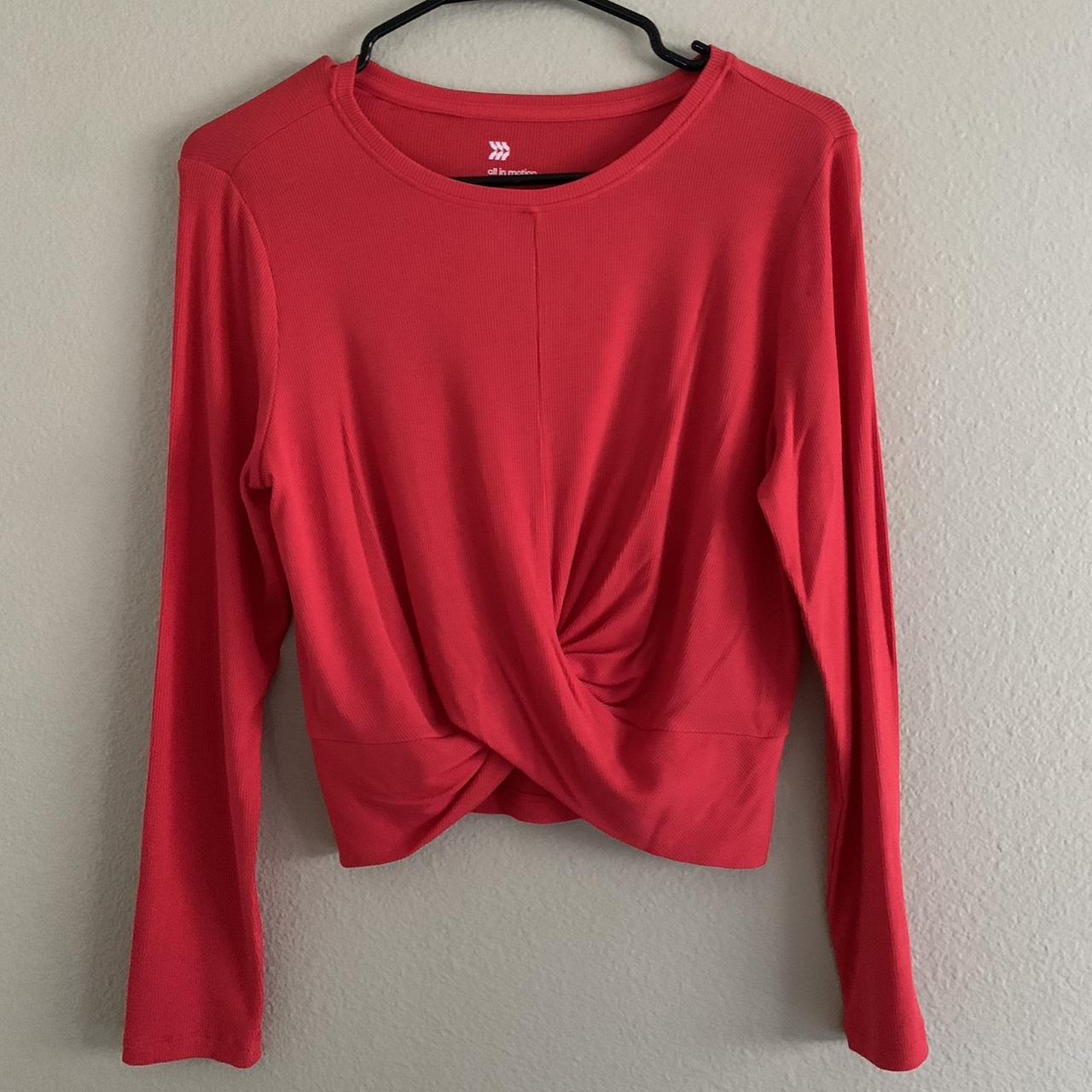Target brand all in motion red workout top. Twist - Depop
