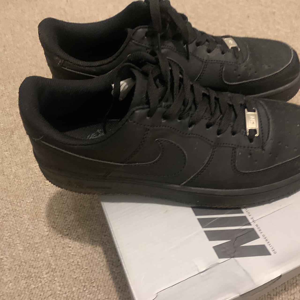 Black air force 1s. Shoes are in perfect condition - Depop
