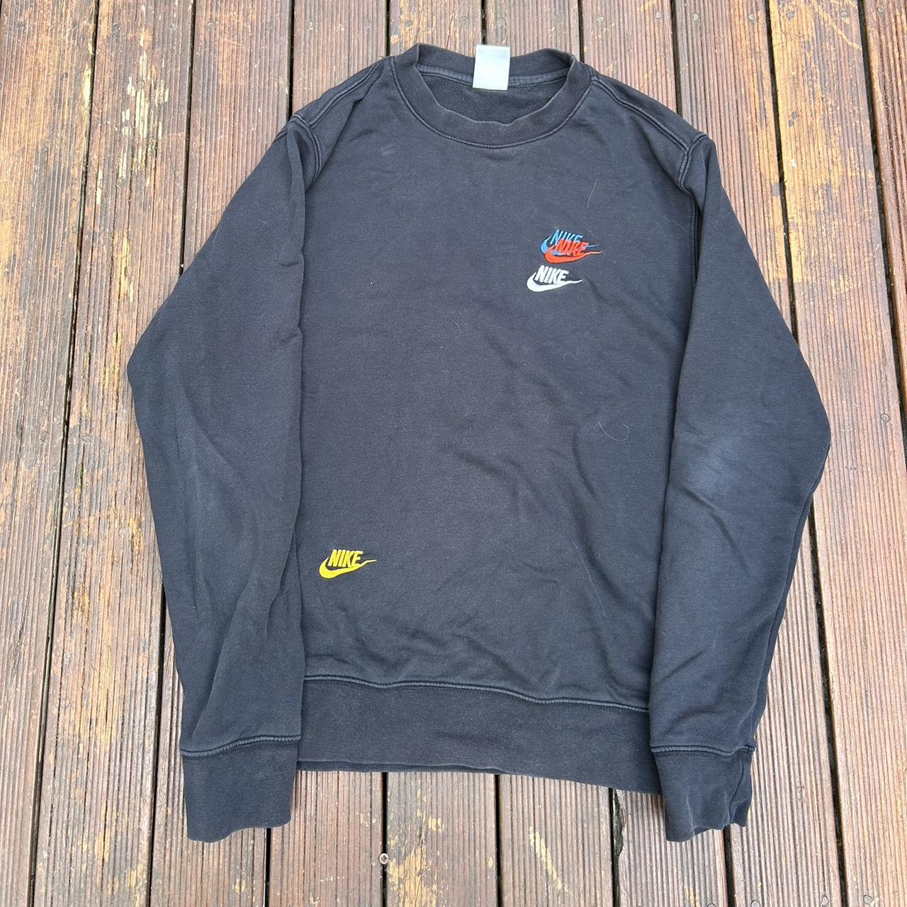 nike black sweatshirt with red tick