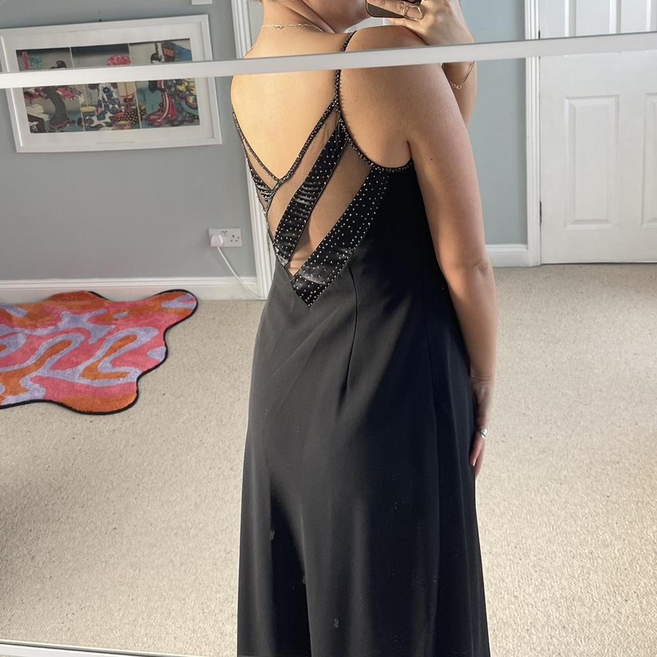 Principles vintage petite black beaded dress