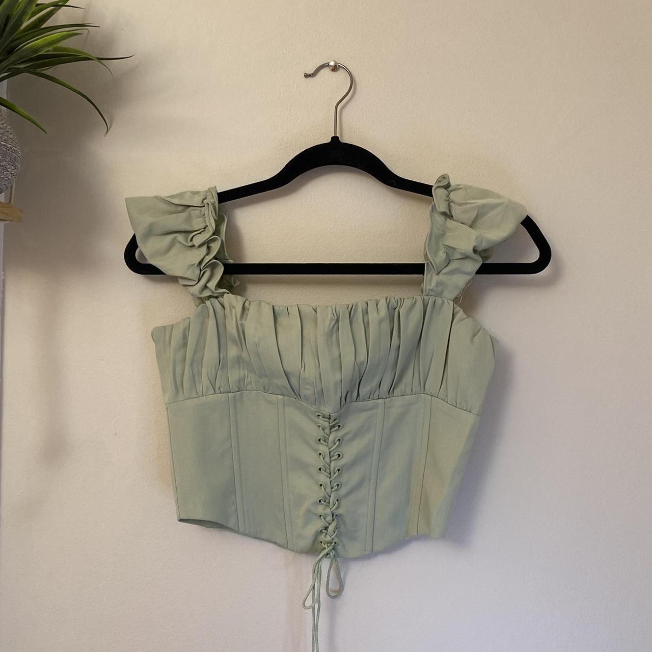 Princess Polly corset with cute puff sleeve details... Depop