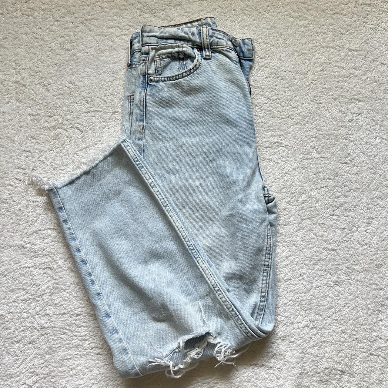 h m jeans in washed blue Size 0 true to size Great. Depop