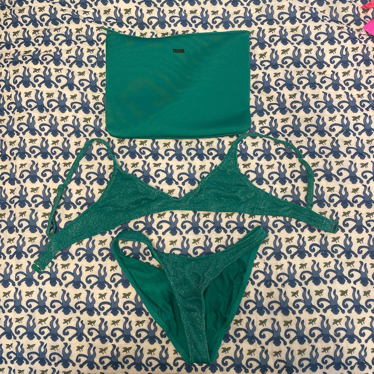 Triangl Women's Green Bikinisandtankinisets Depop