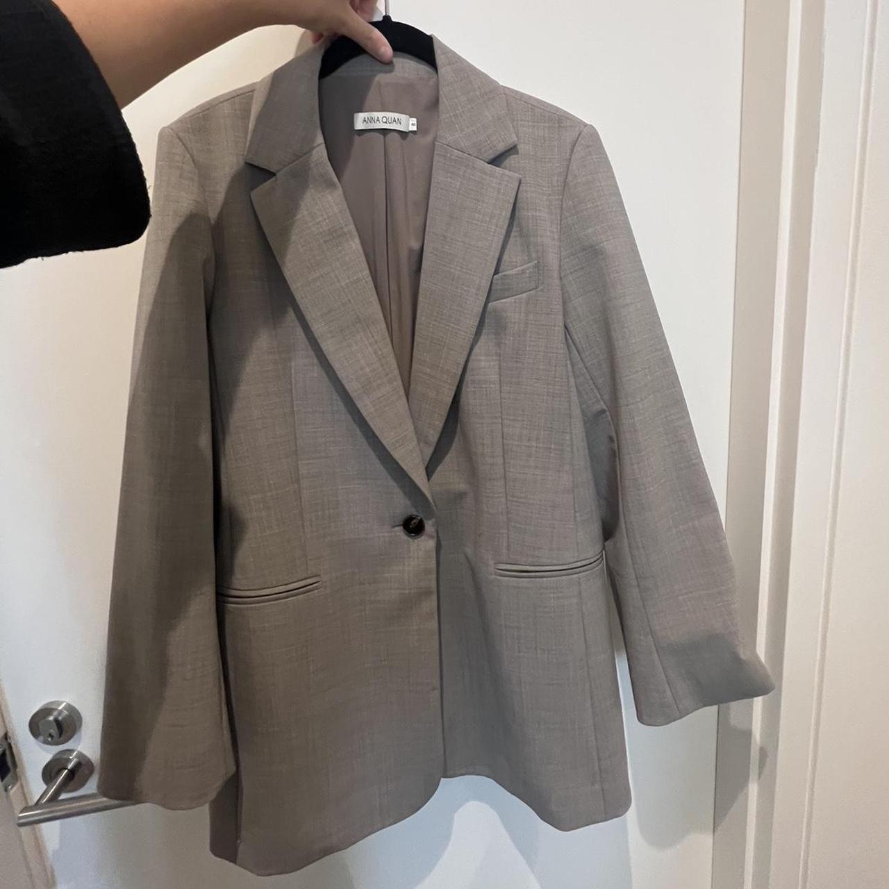 Anna Quan grey blazer (oversized fit) Bought from... - Depop