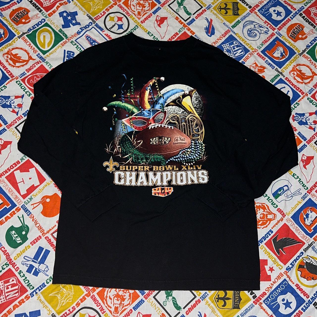 Saints Mardi Gras SuperBowl Long sleeve Size- - Depop