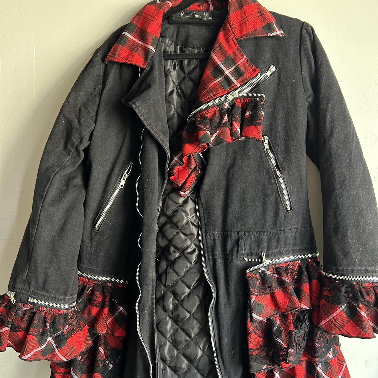 ジャケット・アウター 00s y2k gauze gothic lolita punk jacket