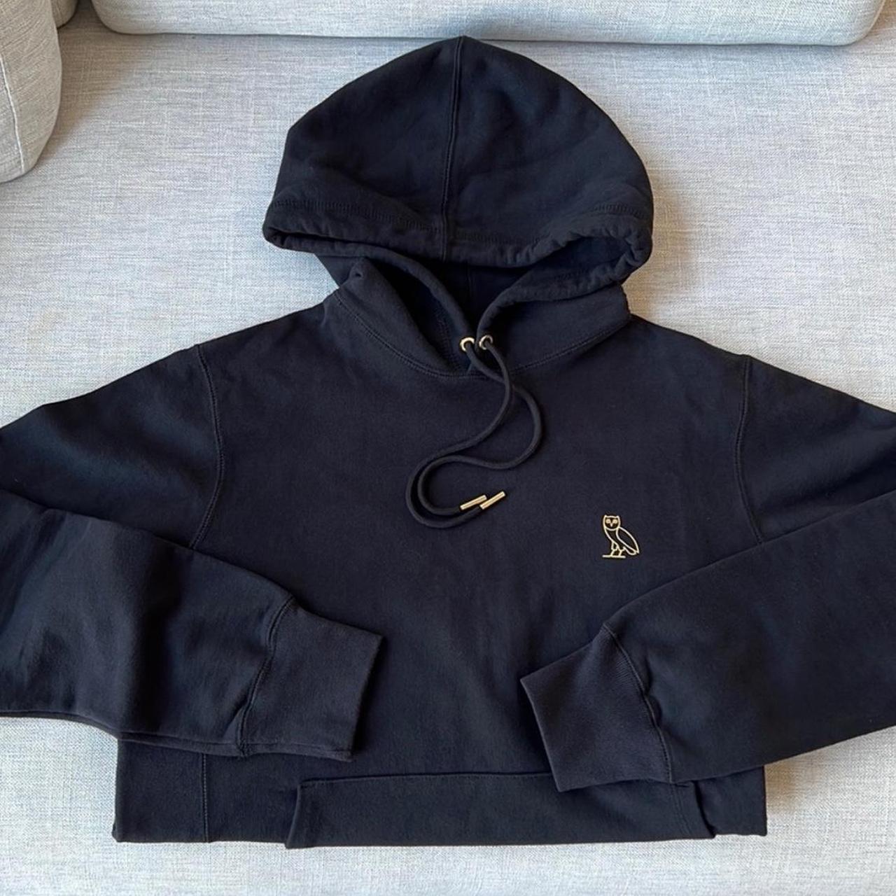 OVO BLACK HOODIE Unisex Size small Gold accents - Depop