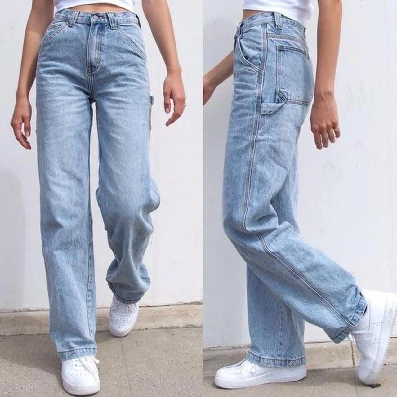 Brandy melville mid rise nora jeans Waist laying - Depop