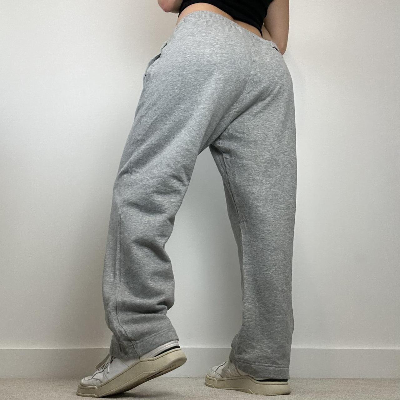 Nike grey joggers / tracksuit bottoms with... - Depop