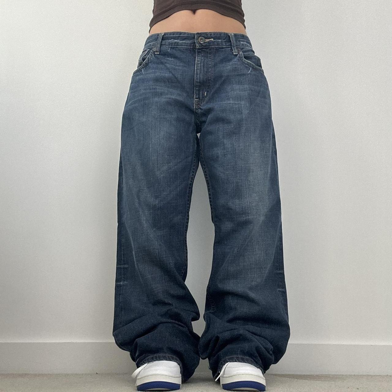 Vintage slouch baggy wide leg jeans - Shown on... - Depop