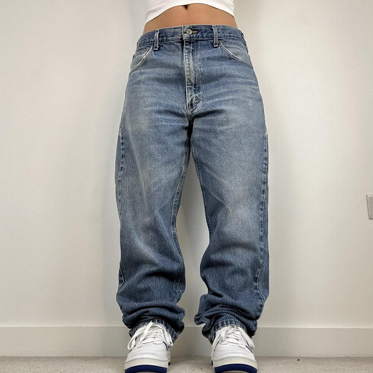 Vintage Carhartt slouch straight leg jeans - Shown... - Depop