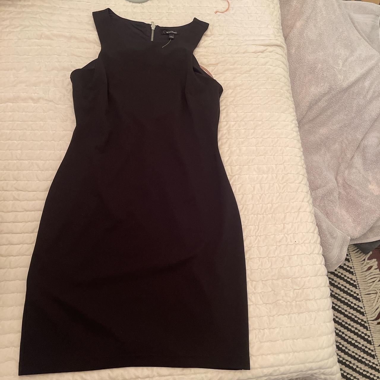 Black formal bodycon dress - Depop