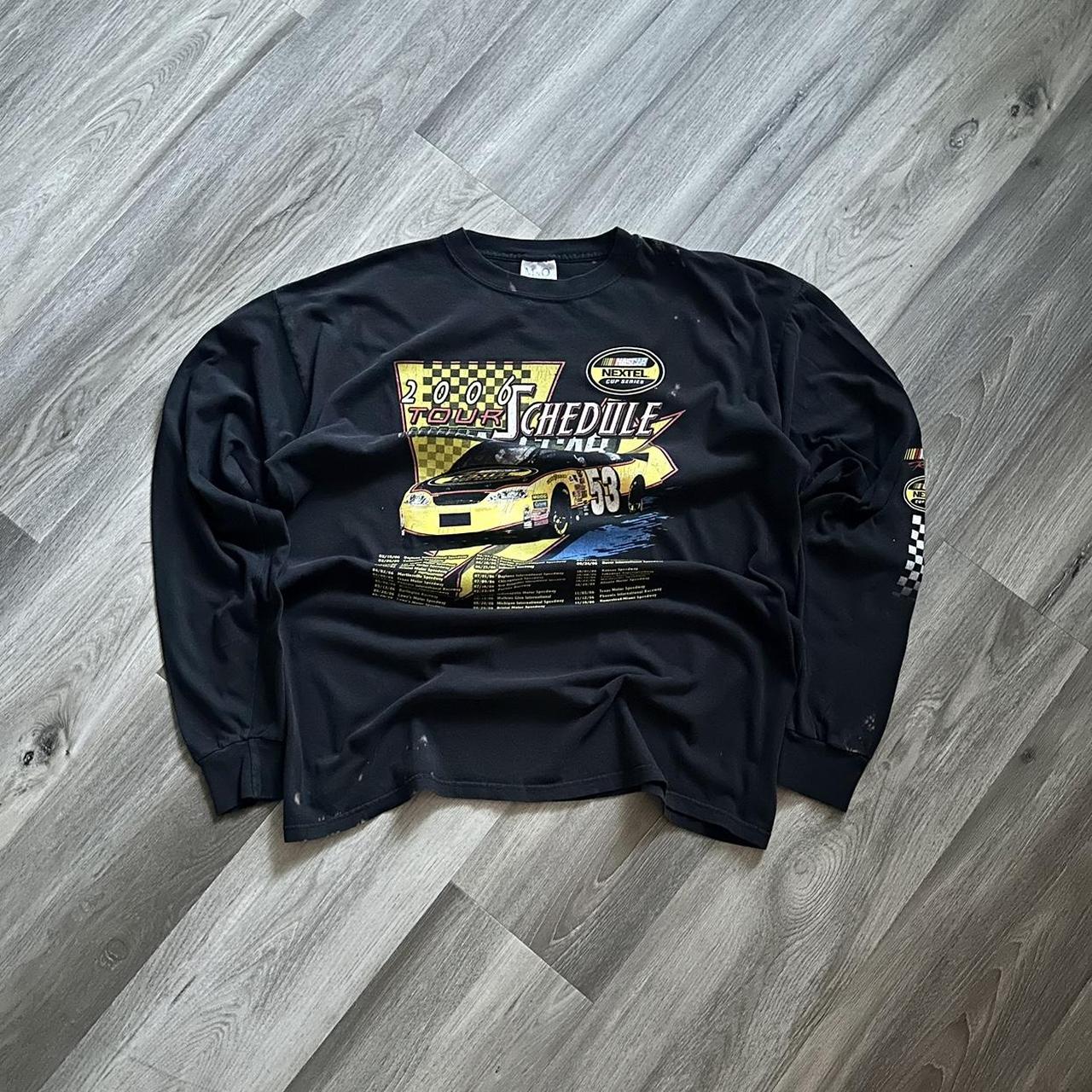 Y2K Nextel Cup Nascar Long Sleeve P2P 24” T2B... - Depop