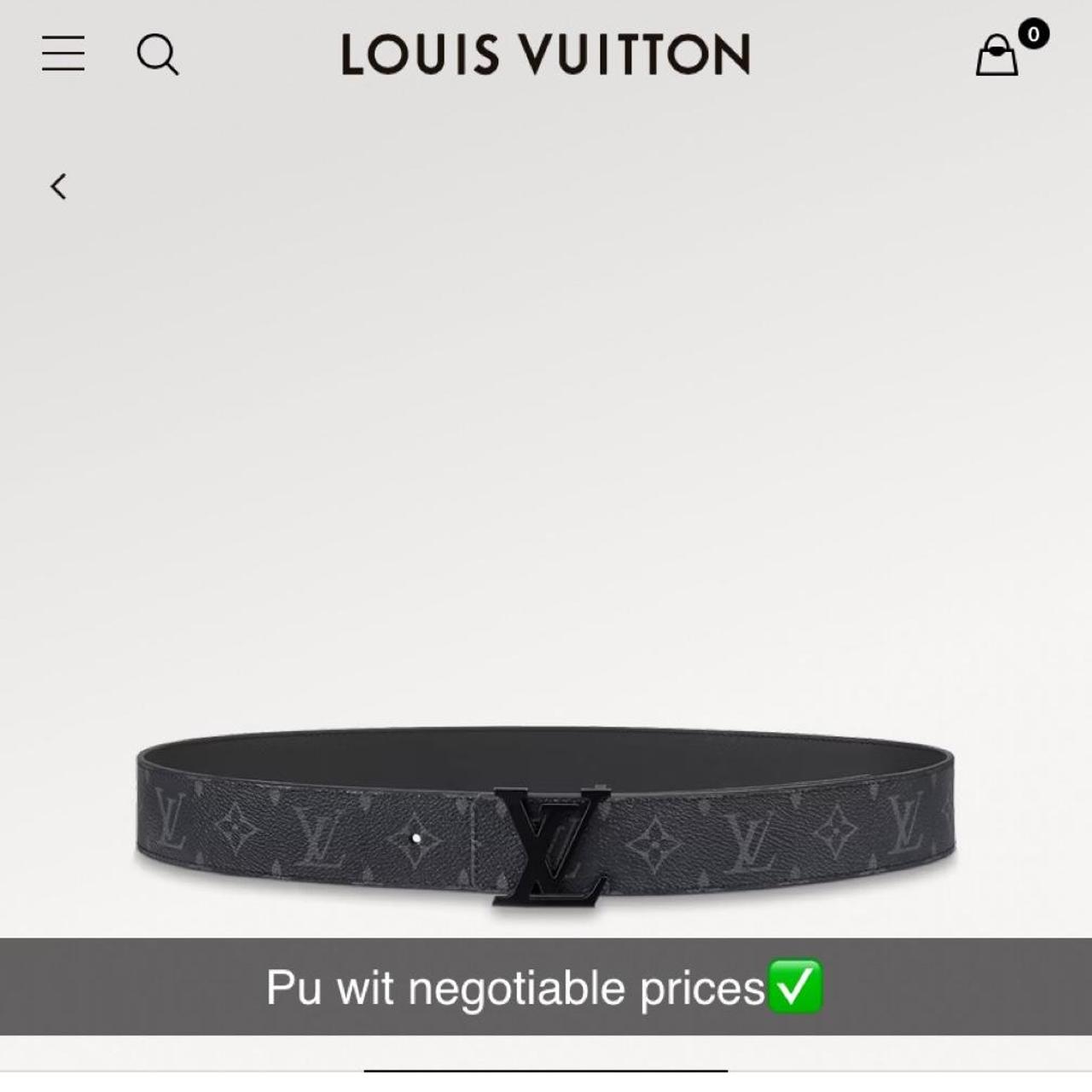 Black Louis Vuitton belt men's Comes with box and - Depop