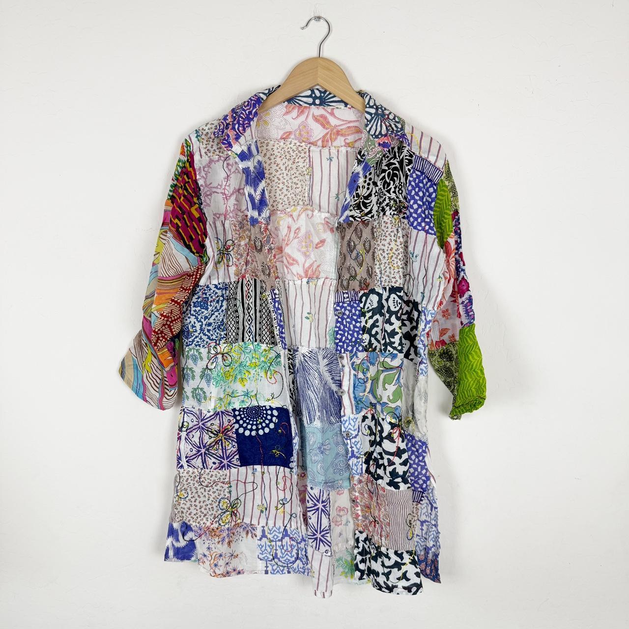 Women's Blouse - Multi - S – Patchwork lightweigh… - image 1