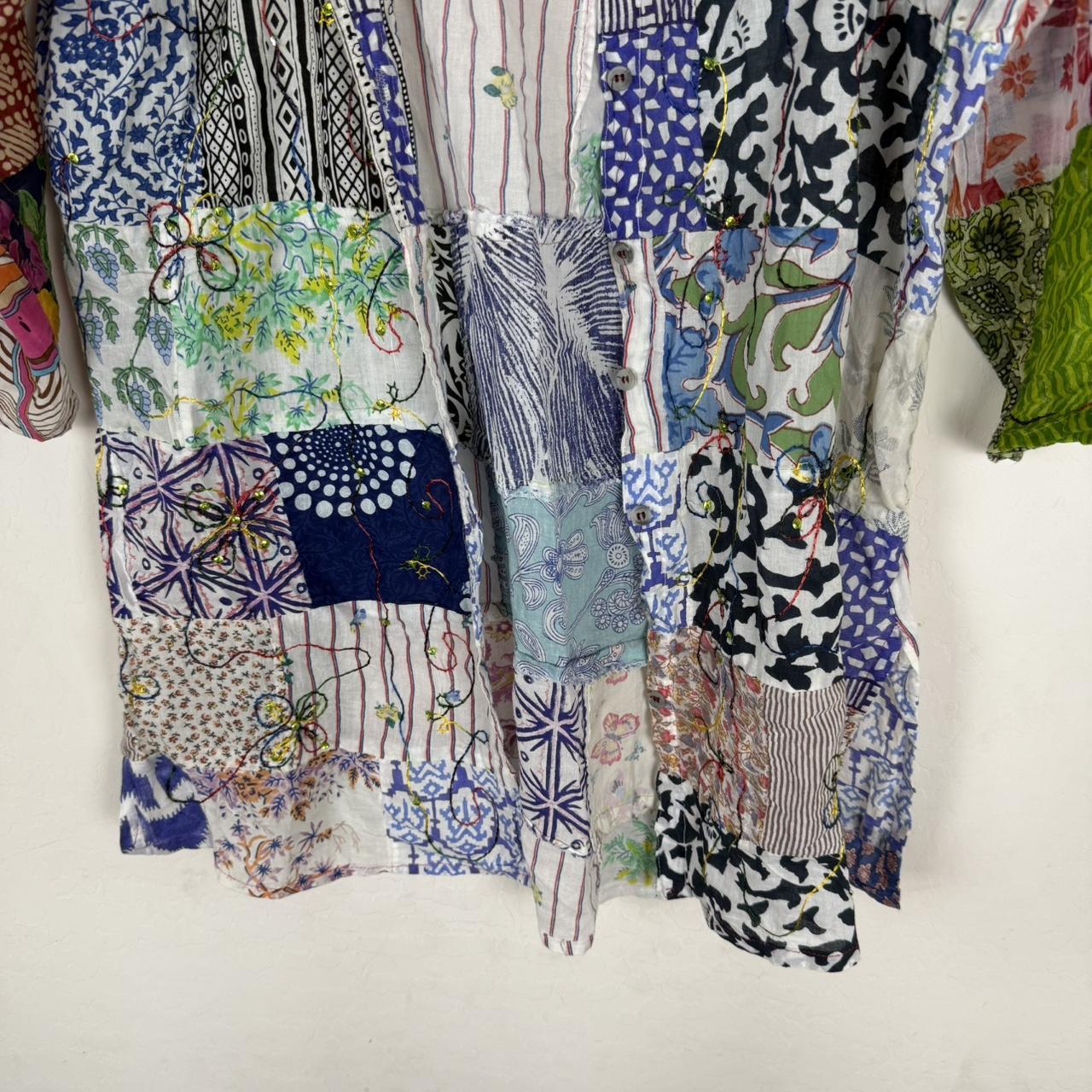 Women's Blouse - Multi - S – Patchwork lightweigh… - image 3