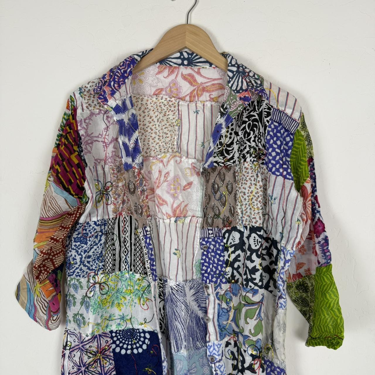 Women's Blouse - Multi - S – Patchwork lightweigh… - image 2