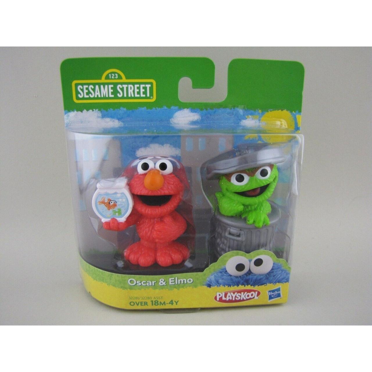 Elmo Oscar Grouch Pvc Figure Sesame Street Playskool... - Depop