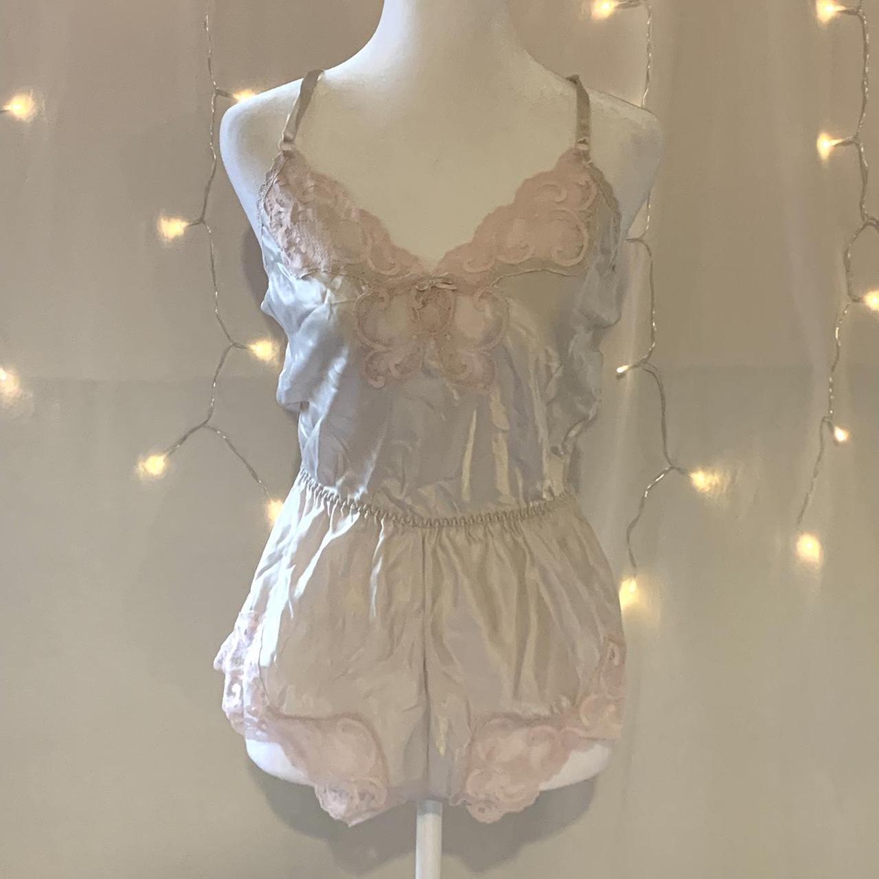 Lace lingerie-playsuit - Depop