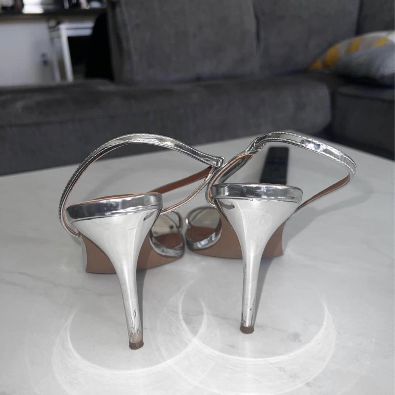 Leather sandal Tom Ford Silver size 39 EU in Leather - 40997183