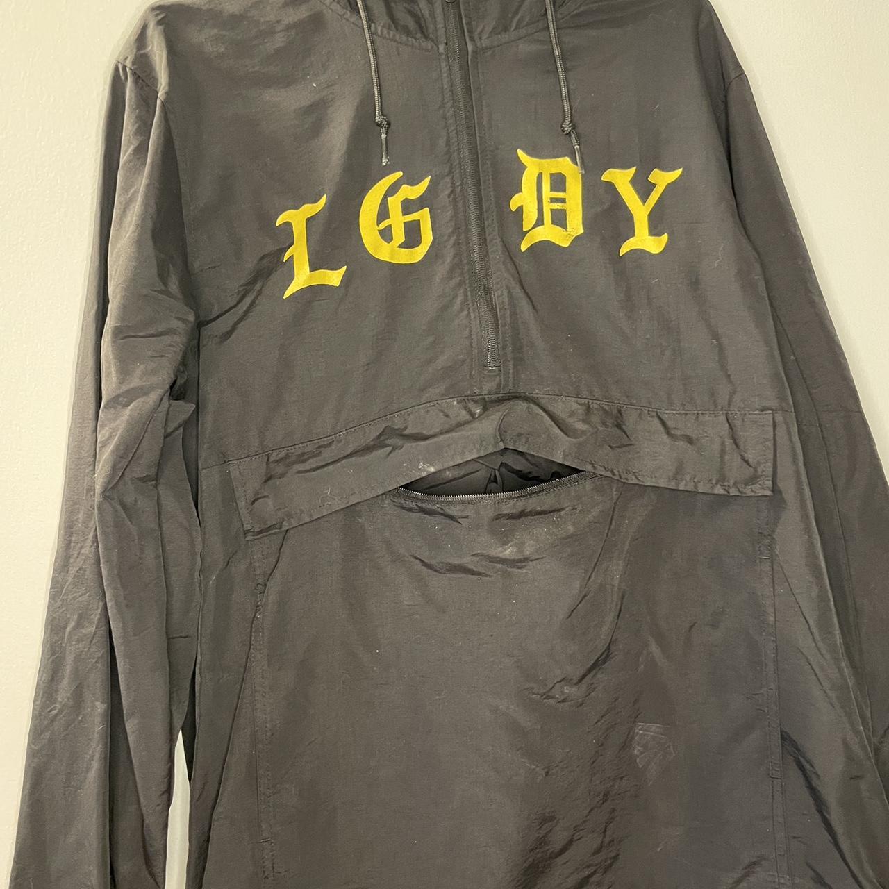 LGDY windbreaker with hidden front zip pouch. Inside | Depop