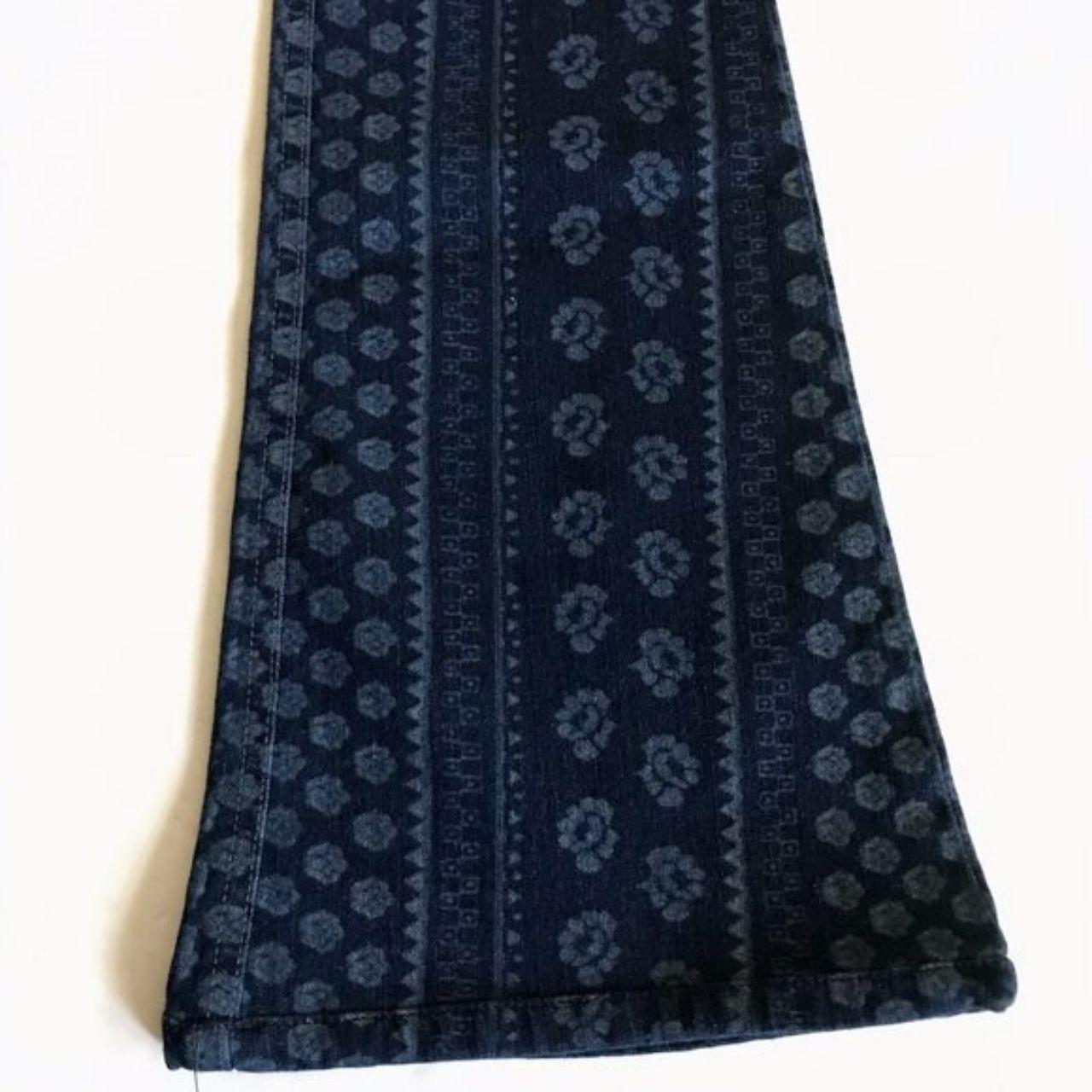 Source Unknown Women's Flare Printed Jeans - Blue… - image 4