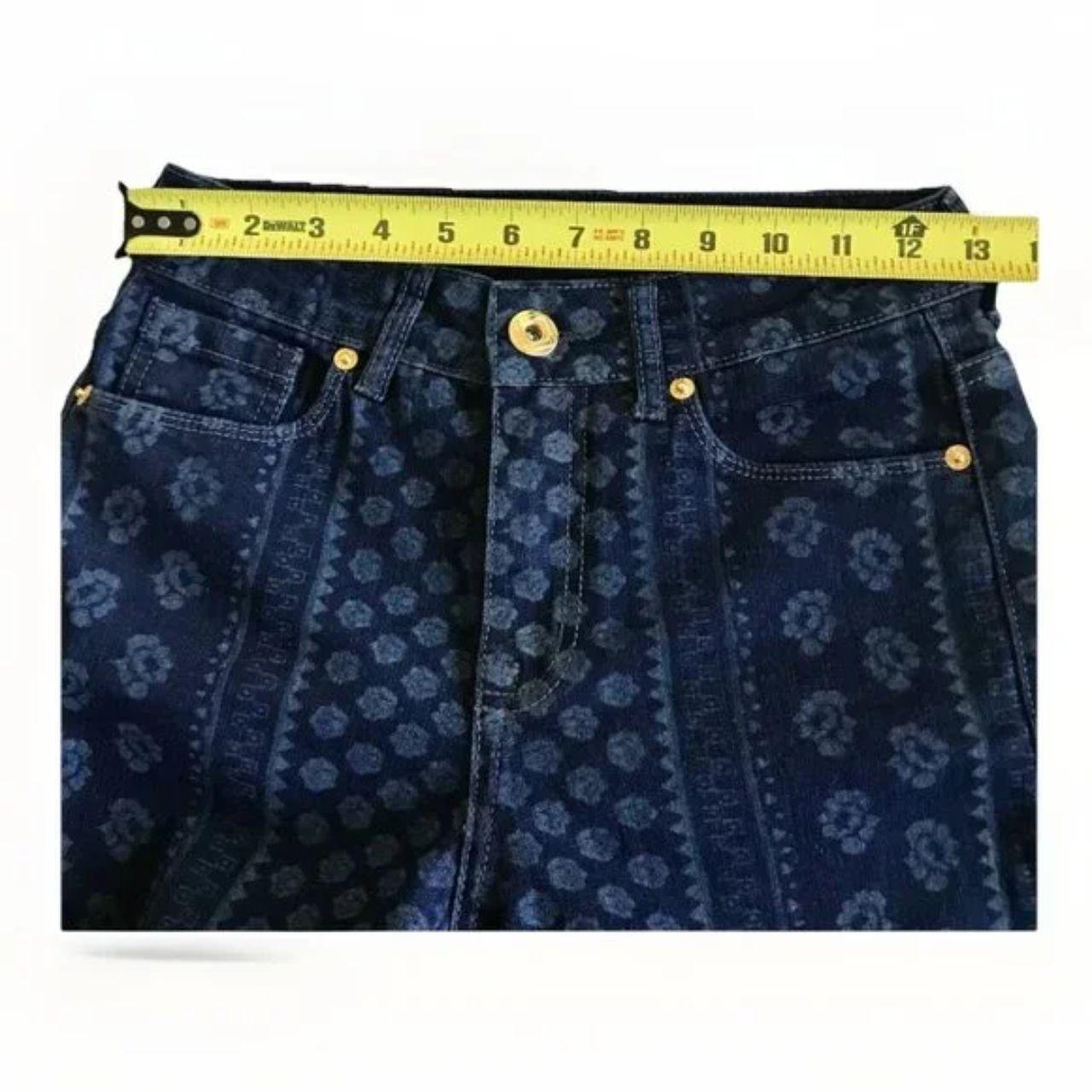 Source Unknown Women's Flare Printed Jeans - Blue… - image 6