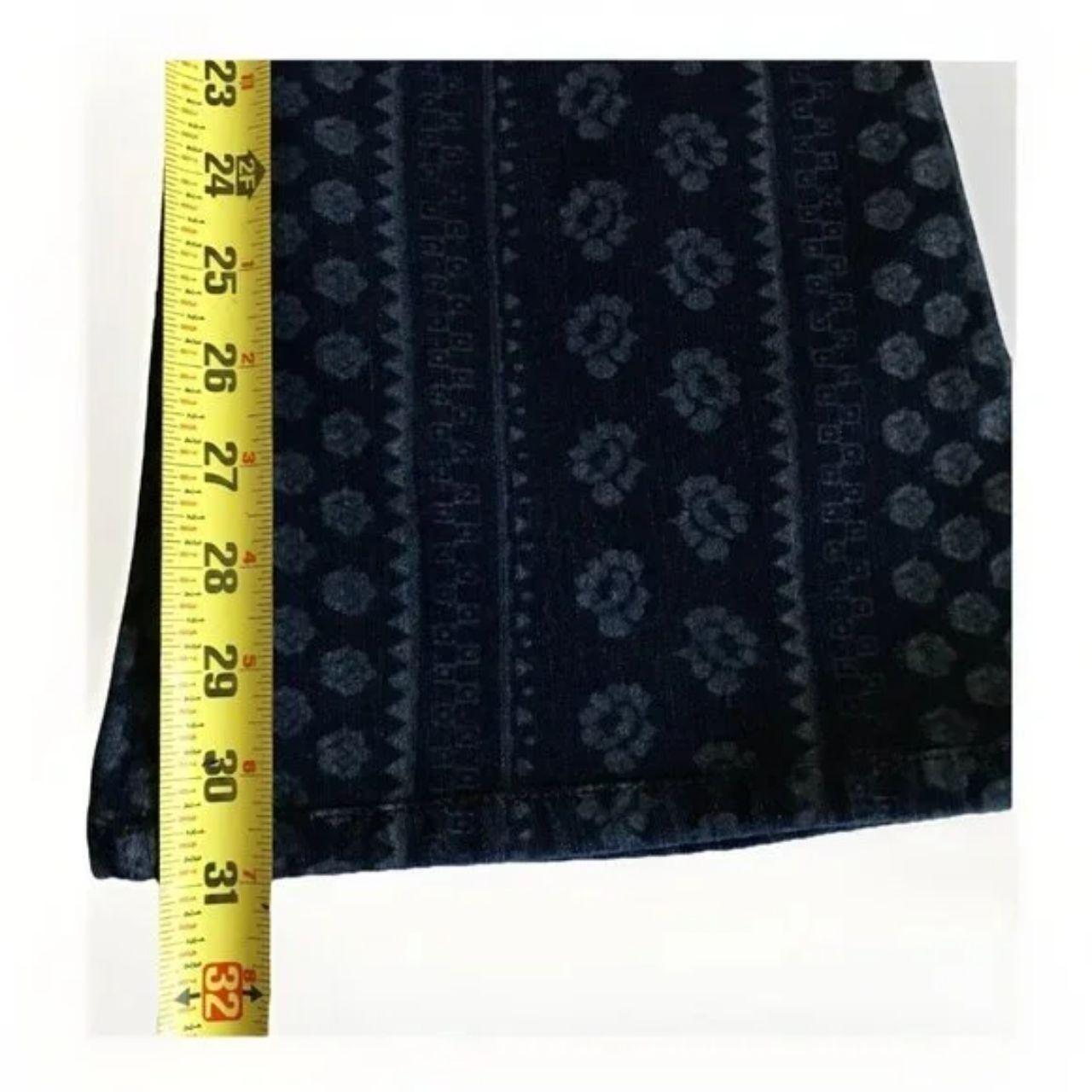 Source Unknown Women's Flare Printed Jeans - Blue… - image 7