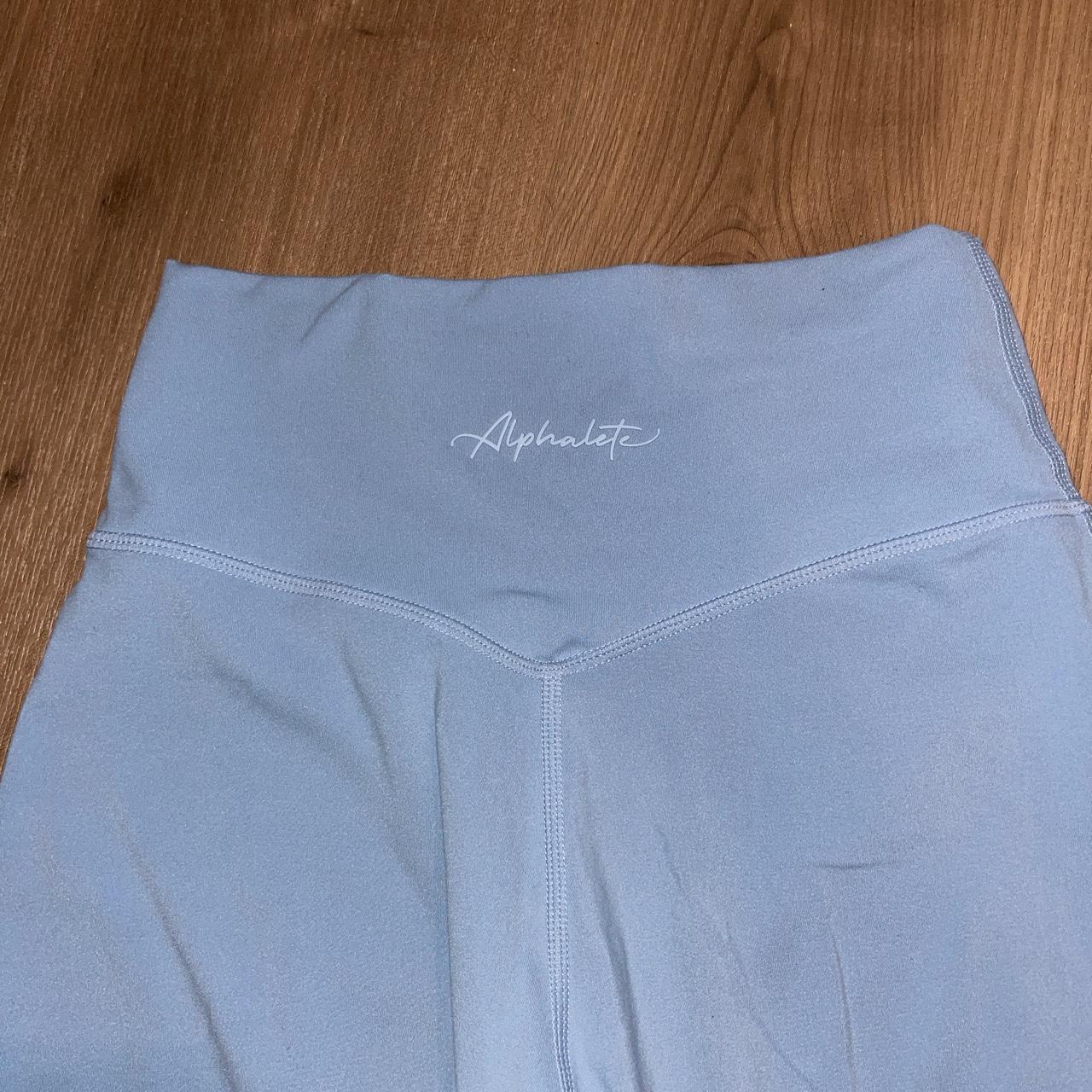 Alphalete light blue crossover leggings Size small I... Depop