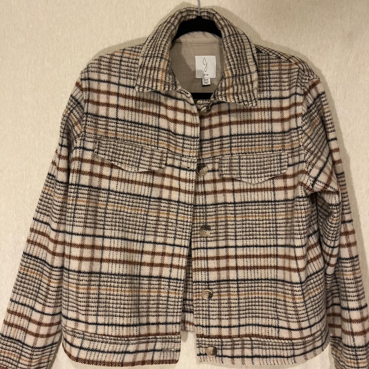 Cute fleece flannel outter wear jacket Depop
