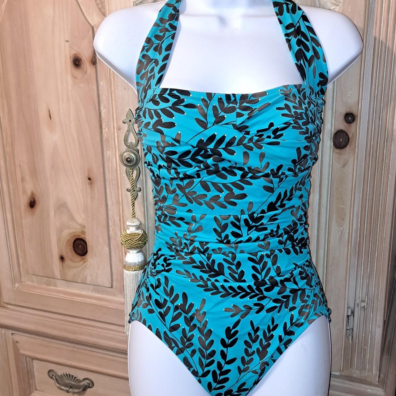 Paradise Bay One Piece Halter Tie Swim Suit... - Depop