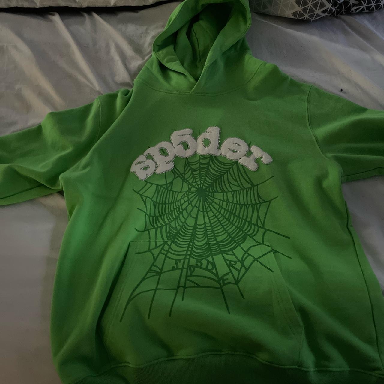 Spider Worldwide Men's Green Hoodie | Depop