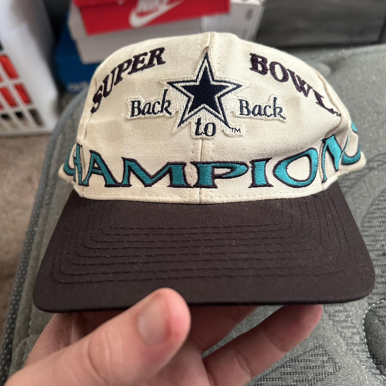 Vintage Dallas Cowboys Snap Back Hat NFL Logo... - Depop