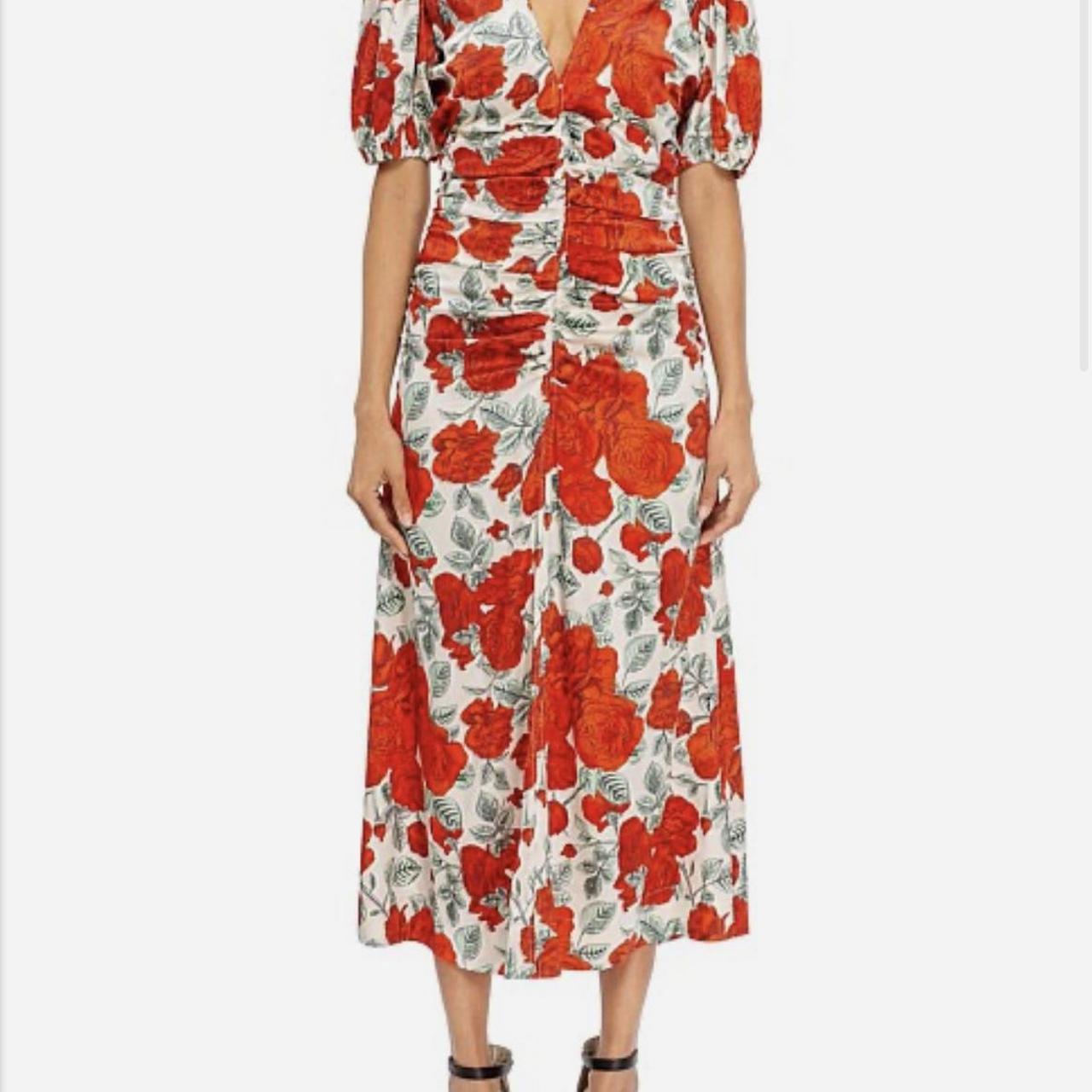 Ganni dress size 10 Silk - Depop