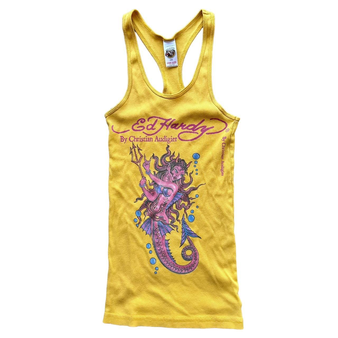 Vintage 00’s Ed Hardy Tank Top SIZE OS (check... Depop