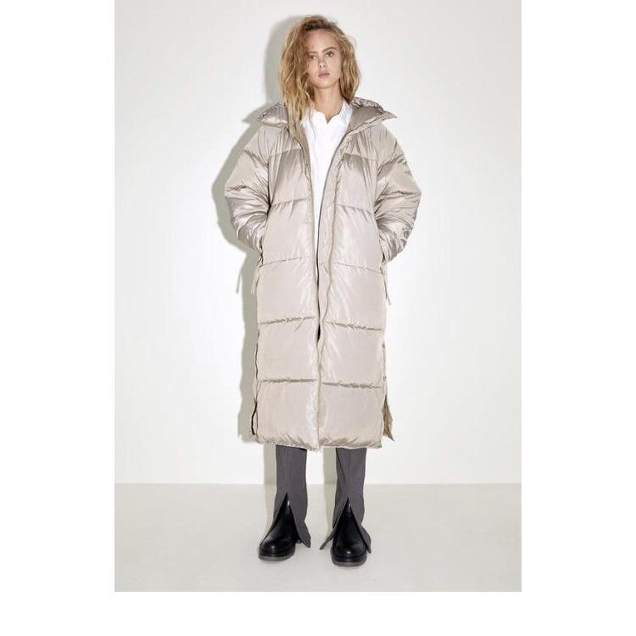 Zara Women's Cream Coat Depop