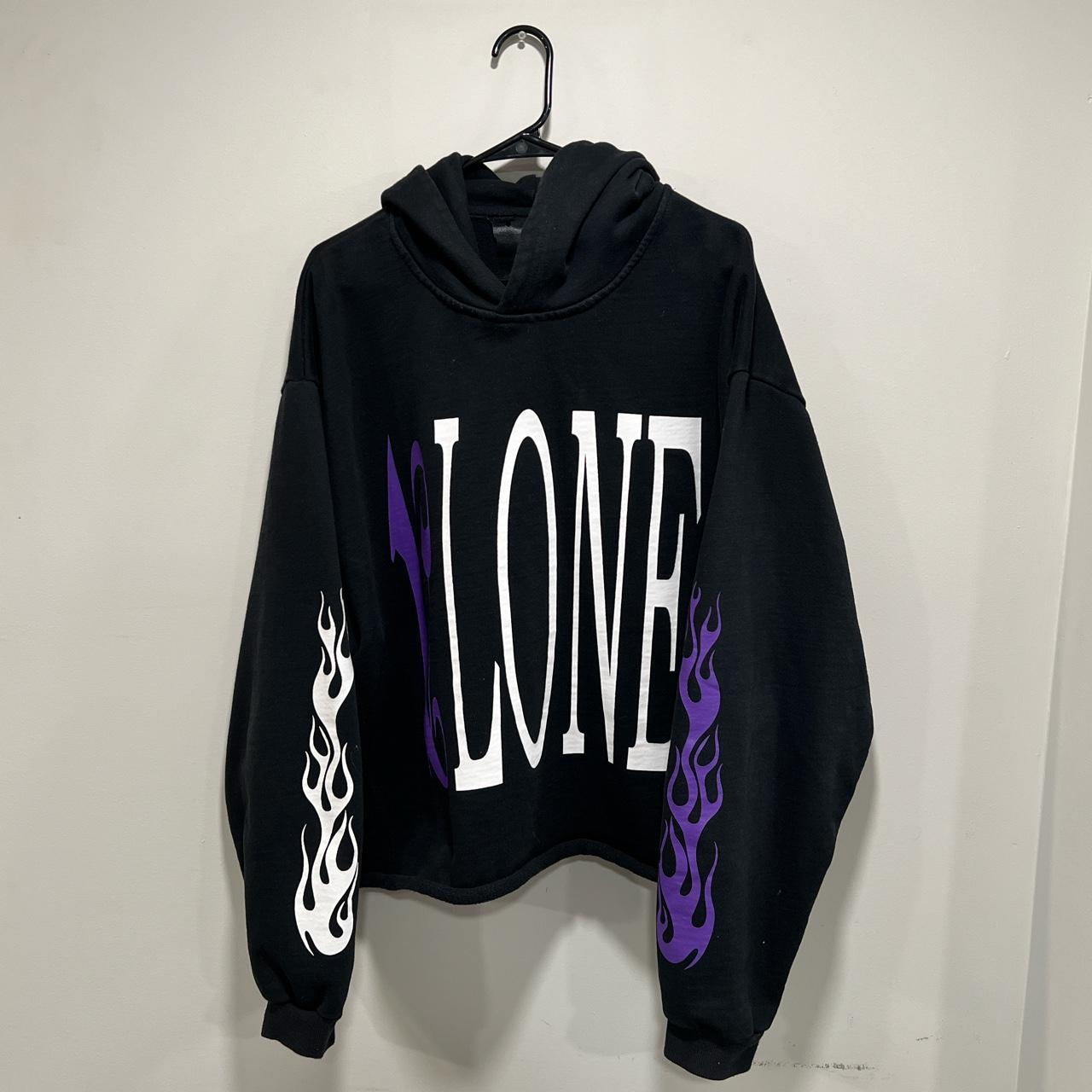 This Vlone x Palm Angels Hoodie was released as a - Depop