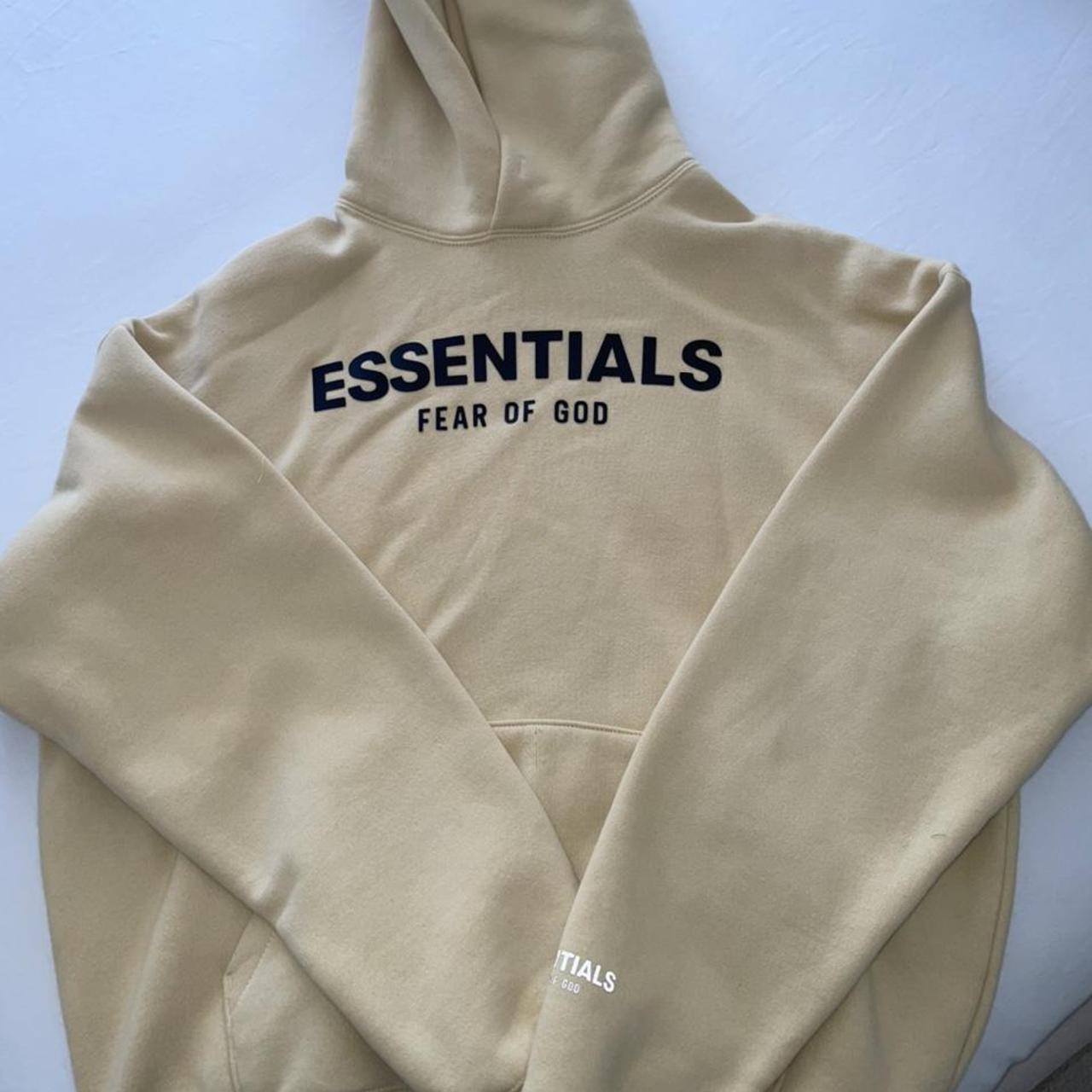 Essentials hooded jumper size L from smoke/pet free... - Depop