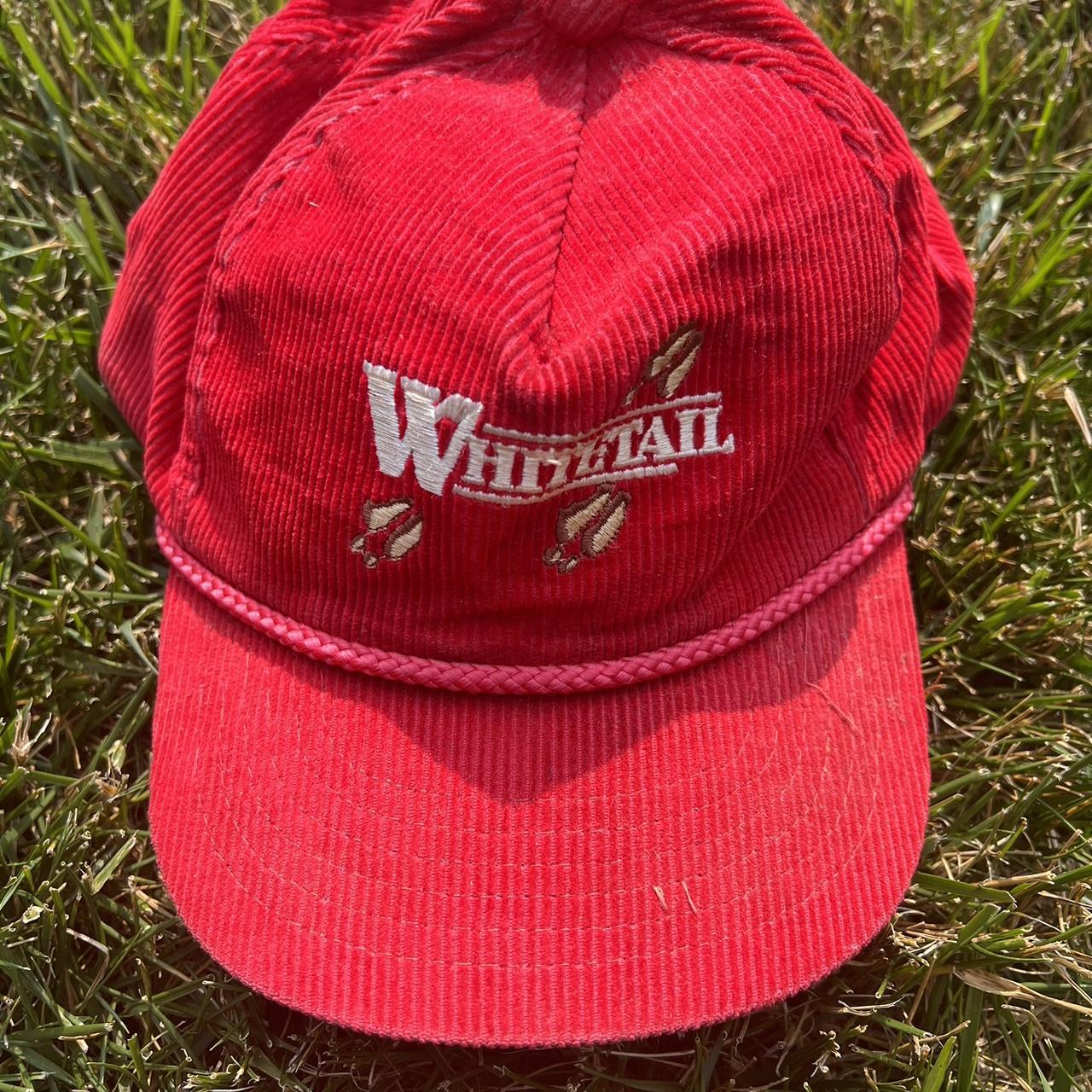 Men's White and Red Hat