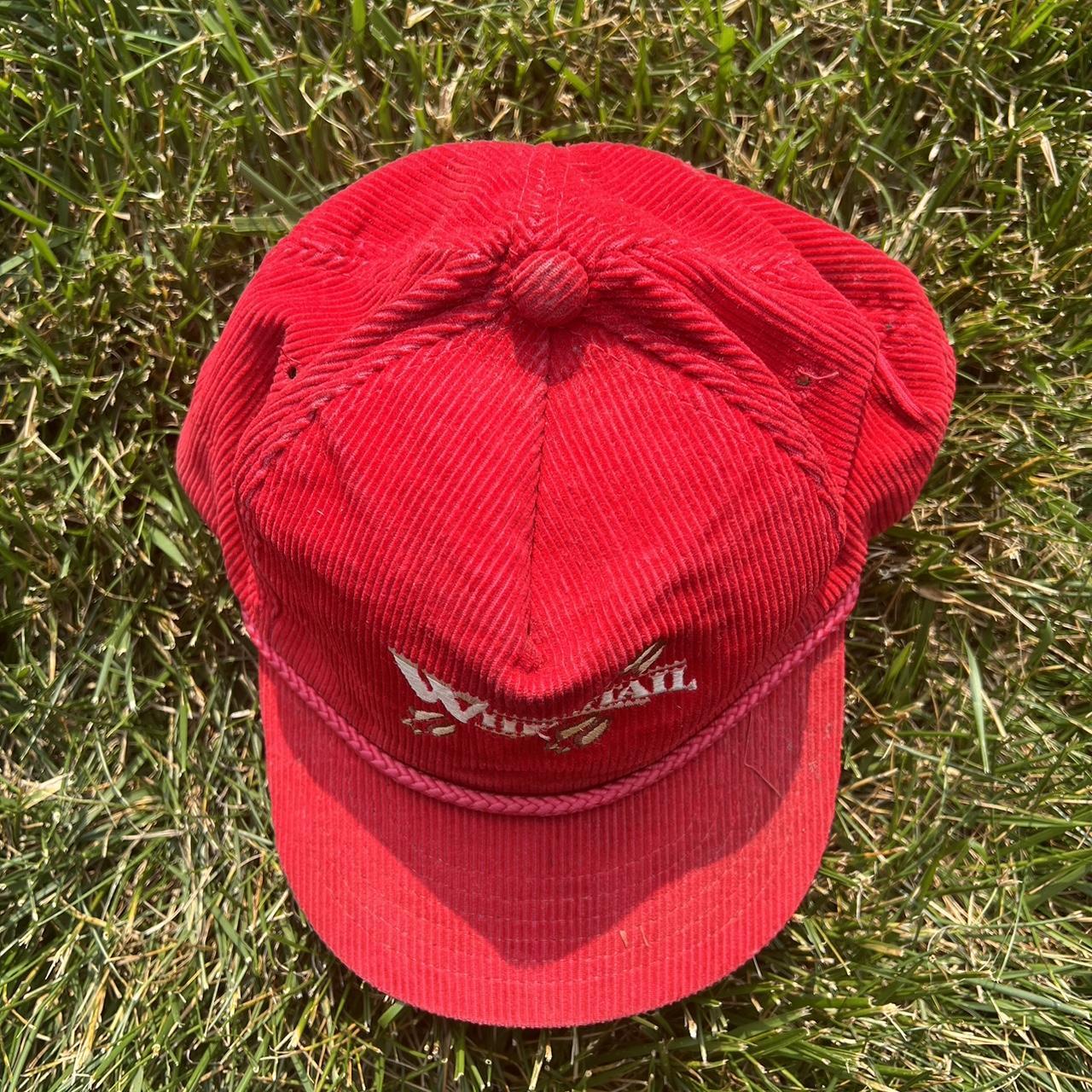 Men's White and Red Hat (3)