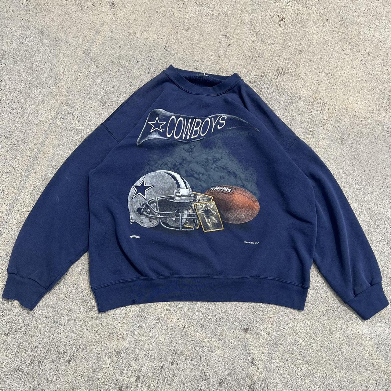 Vintage Nutmeg Dallas Cowboys hoodie in navy. From - Depop