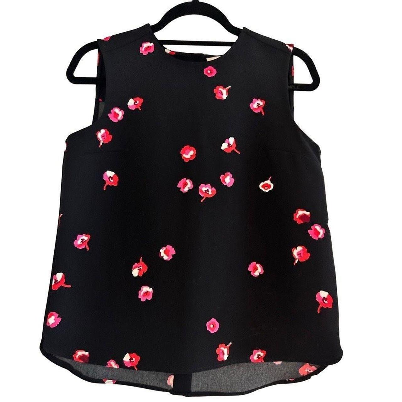 Kate Spade Women's Sleeveless Top Black with Pink - Depop